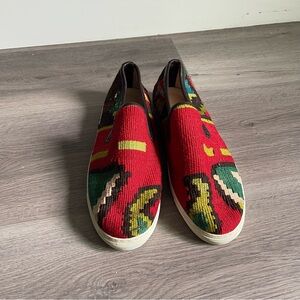 Res Ipsa Kilim Slip-On Loafer Sneaker — Multicolor Wool, Size 12